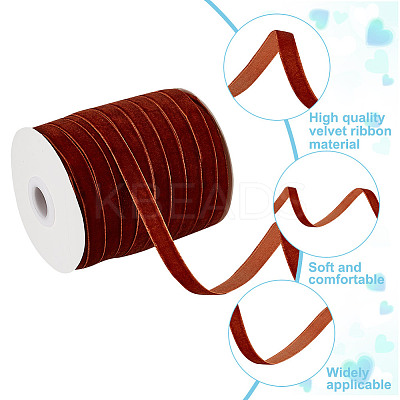 1 Roll Single Face Velvet Ribbon SRIB-HY0001-08B-1