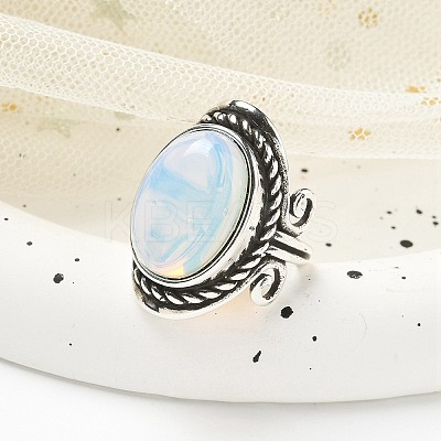 Opalite Adjustable Rings RJEW-I108-01AS-05-1
