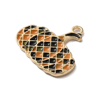 Thanksgiving Day Golden Tone Alloy Enamel Pendants ENAM-M002-01F-G-1