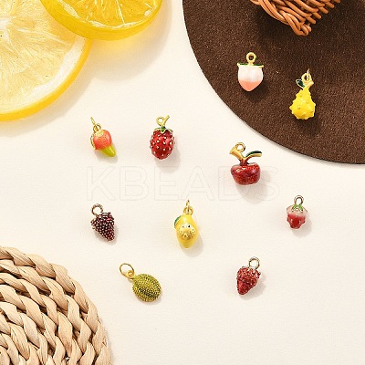 10Pcs 10 Styles Alloy Enamel Pendants FIND-YW0006-84-1