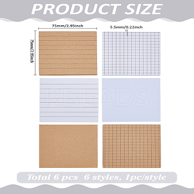 6Pcs 6 Styles Paper Sticky Notes AJEW-LP0004-15-1