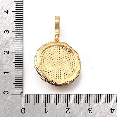 Brass Micro Pave Cubic Zirconia & Enamel Pendants KK-R222-09G-05-1