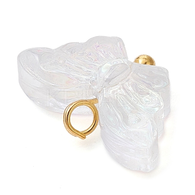 10Pcs 2 Color Clear AB Glass Pendants PALLOY-JF02334-1