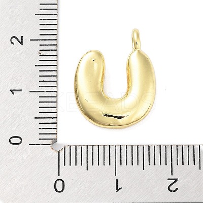 Rack Plating Brass Balloon Letter Pendants KK-C050-01G-U-1