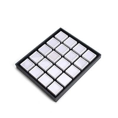 Rectangle Black PU Leather Display Trays CON-H020-25-1