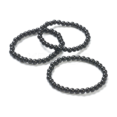 Round Glass Beads Stretch Bracelets for Teen Girl Women BJEW-A117-B-21-1