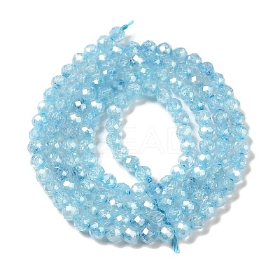 Cubic Zirconia Bead Strands ZIRC-C006-01B-08-1