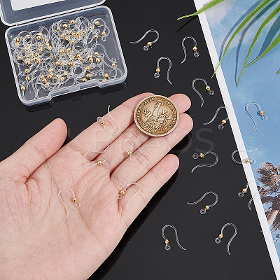 80Pcs Eco-Friendly Plastic Earring Hooks STAS-UN0054-49-1