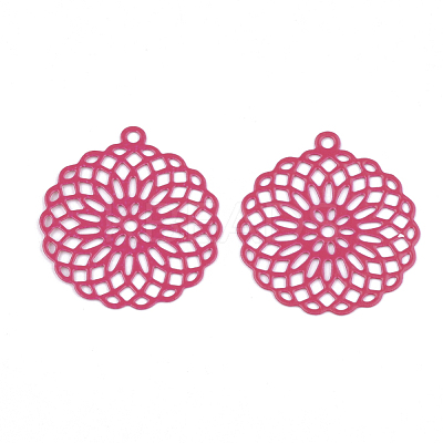 430 Stainless Steel Filigree Pendants X-STAS-S108-03E-1