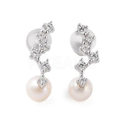 925 Sterling Silver Studs Earring EJEW-H002-26P-1