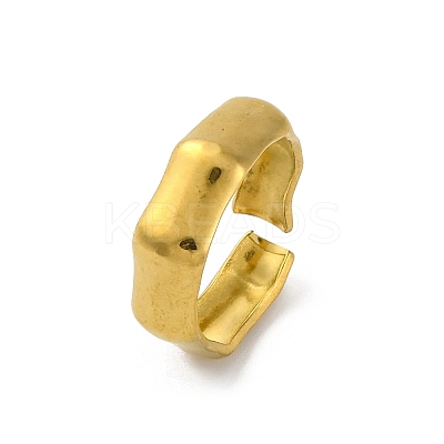 304 Stainless Steel Open Cuff Rings for Women RJEW-M019-32G-1