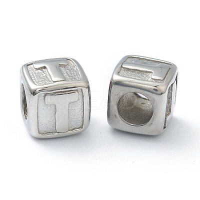 Tarnish Resistant 304 Stainless Steel European Beads STAS-H145-01T-P-1