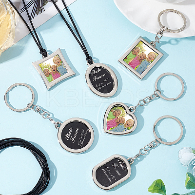6Pcs Mini Alloy Photo Frame Keychain KEYC-CA0001-09-1