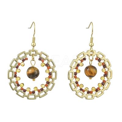 Seed Bead Dangle Earrings EJEW-MZ00744-01-1