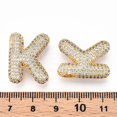 Brass Micro Pave Cubic Zirconia Pendants KK-N254-06G-K-1