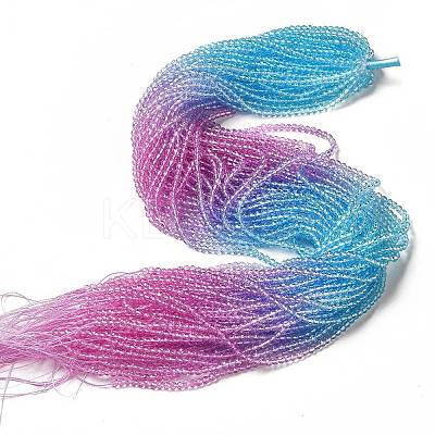 Transparent Gradient Color Glass Beads Strands X1-GLAA-H021-01B-29-1