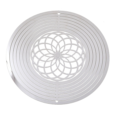 201 Stainless Steel 3D Rotating Hanging Wind Spinner STAS-B122-01P-09-1