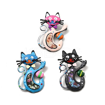 Cat with Bowtie Enamel Pin JEWB-P013-03EB-1