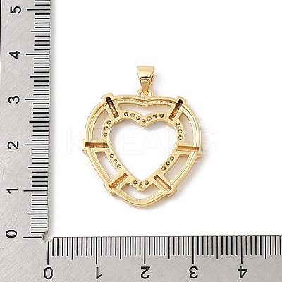 Brass Micro Pave Cubic Zirconia Pendants KK-U047-22GP-1