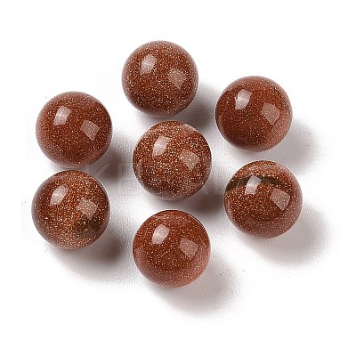 Synthetic Goldstone No Hole Sphere Beads G-K353-04B-25-1
