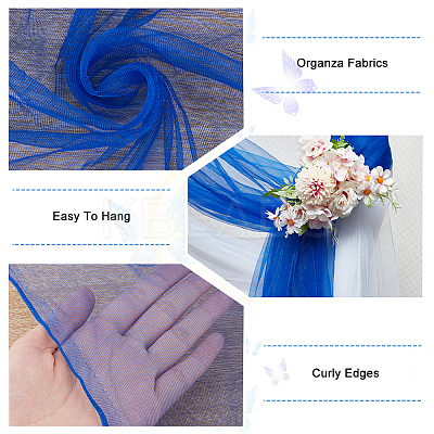 2Pcs 2 Colors Organza Fabrics DIY-OC0012-90A-1