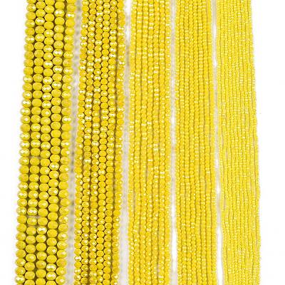 Electroplate Glass Beads Strands EGLA-A044-P6mm-A04-1