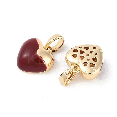 Brass Enamel Charms KK-U043-07G-1