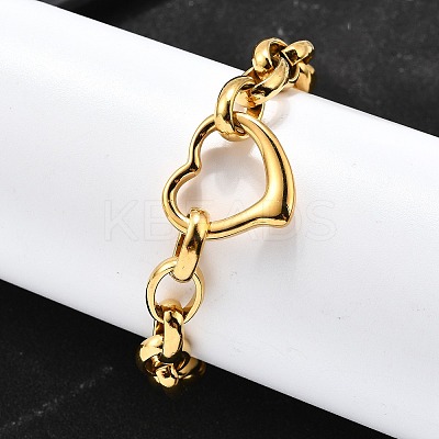 304 Stainless Steel Charm Bracelets BJEW-Q050-02G-1