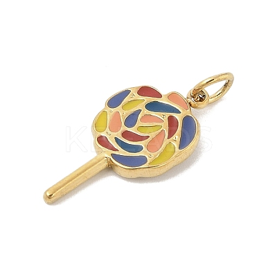 304 Stainless Steel Enamel Pendants LS-STAS-U044-02A-G-1