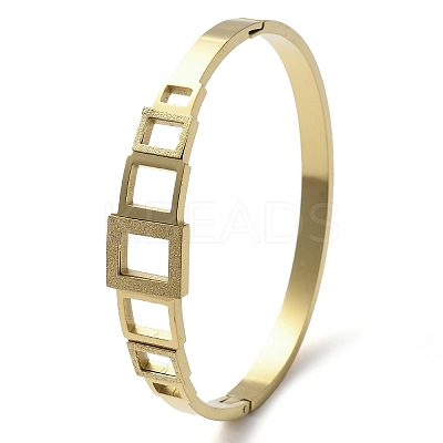 Ion Plating(IP) 304 Stainless Steel Hinged Bangles for Women BJEW-A011-17G-1