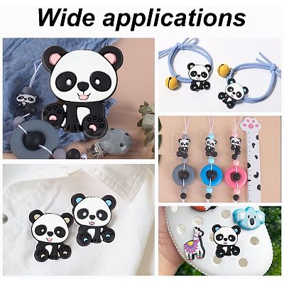 12Pcs 3 Colors Food Grade Eco-Friendly Silicone Focal Beads SIL-CA0001-28-1