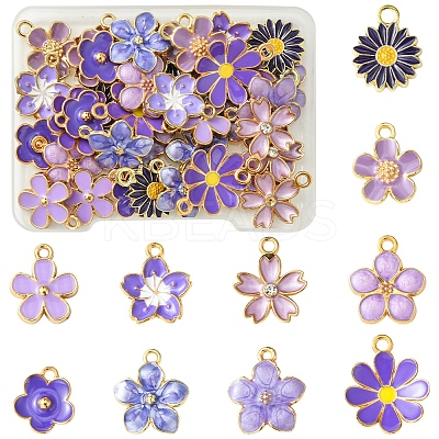 40Pcs 10 Styles Eco-Friendly Zinc Alloy Pendants FIND-FS0003-47-1