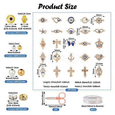 DIY Evil Eye Bracelet Making Kit DIY-TA0004-42-1