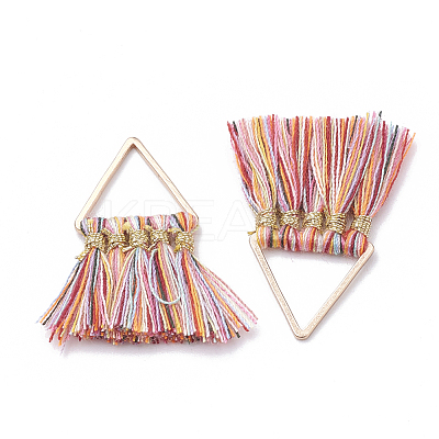 Polycotton(Polyester Cotton) Tassel Pendant Decorations FIND-T012-01A-1