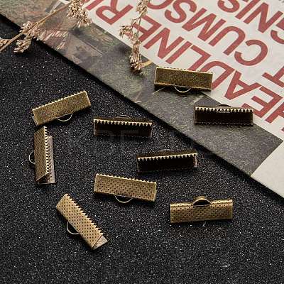 Iron Ribbon Crimp Ends X-IFIN-S008-AB-NF-1