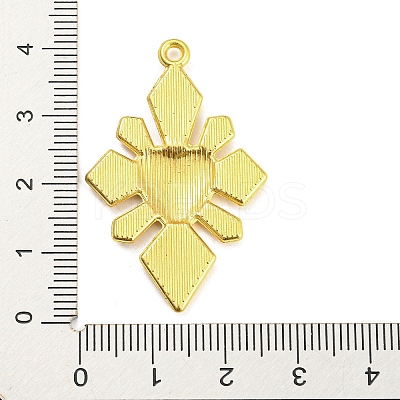 Alloy Rhinestone Settings Pendant PALLOY-H132-02G-11-1