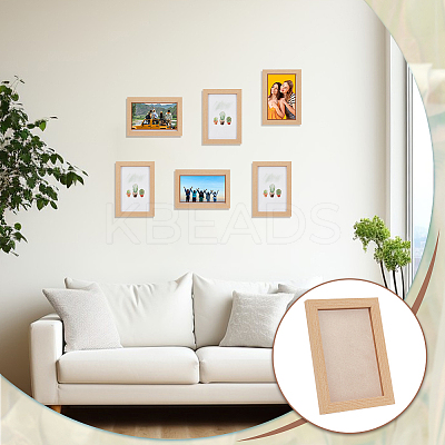 Wood with Acrylic Rectangle Picture Frame AJEW-WH0475-06B-1