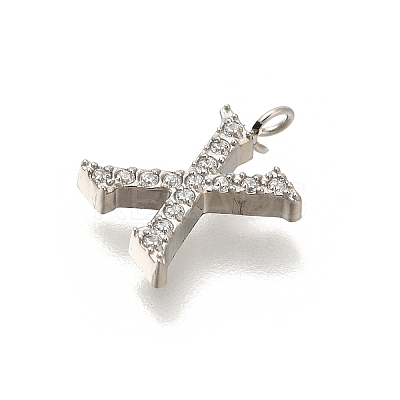 304 Stainless Steel Micro Pave Cubic Zirconia Pendants STAS-H228-06P-X-1