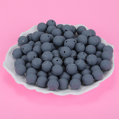 Round Silicone Focal Beads SI-JX0046A-10-1