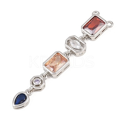 Brass Micro Pave Cubic Zirconia Big Pendants KK-K418-03B-P-1