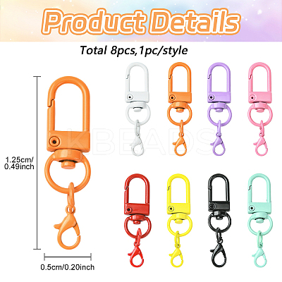 8Pcs Alloy Swivel Clasps KEYC-YW00195-1