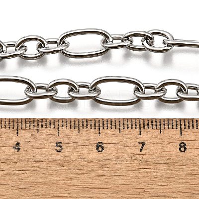 Non-Tarnish Unisex 304 Stainless Steel Figaro Chain Necklaces X-NJEW-H215-03P-1