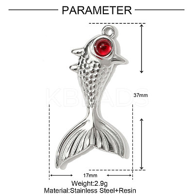 304 Stainless Steel Pendants STAS-OY001-11P-1