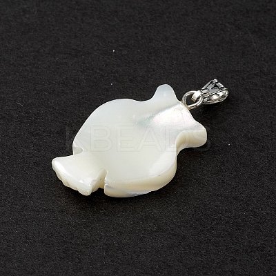 Natural Trochid Shell/Trochus Shell Pendants SSHEL-M021-12-1