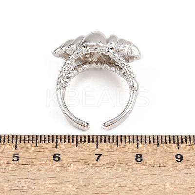 Brass Cuff Rings for Women RJEW-H256-20-P-1