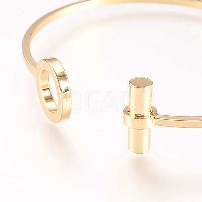 Brass Cuff Bangle BJEW-P168-B33-1