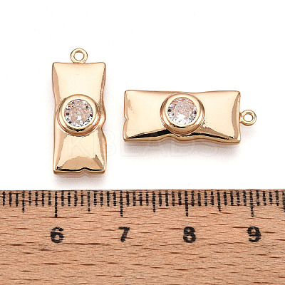 Brass Micro Pave Cubic Zirconia Pendants ZIRC-T016-16-1