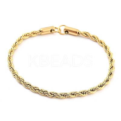 304 Stainless Steel Twisted Bracelet Makings STAS-P333-20G-1