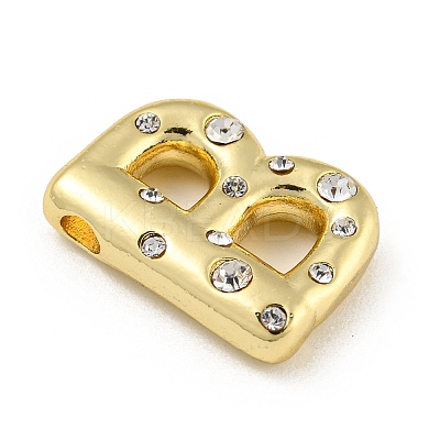 Brass Micro Pave Clear Cubic Zirconia Pendants KK-E093-04G-B-1