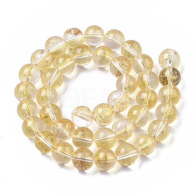 Transparent Spray Painted Glass Bead Strands GLAA-N035-03D-B08-1